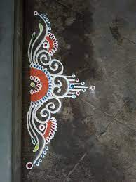 Anjali Deshmukh S Door Front Simple Rangoli Art Rangoli Designs Diwali Rangoli Designs Rangoli Border Designs