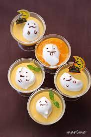 お菓子レシピ ハロウィンに おばけちゃんのマンゴープリン リクエストレシピ ２７ marimo cafe ハロウィーンのスナック マンゴープリン ハロウィン お菓子 手作り