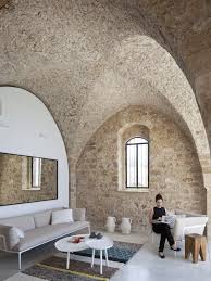 I Love This Stone Ceiling And Stone Wall A Great Mix Of Contemporary Furnishings And Ancient Architecture Stone Houses House Design Architecture