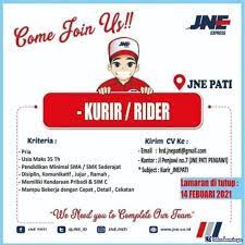 Gaji kurir jne terbaru dan juga tugas kurir, syarat menjadi kurir, beserta cara daftar menjadi seorang kurir di jne terbaru. Loker Kurir Jne Pemalang Jne Pemalang Jl Urip Sumoharjo No 323 Pelutan Pemalang 2021 Kurir Jne Yang Bersangkutan Sudah Menemui Saya Untuk Meminta Maaf Dan Berjanji Tidak Mengulanginya Lagi