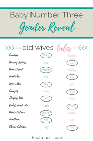 Maybe you would like to learn more about one of these? Old Wives Tales And Third Pregnancy Gender Reveal The Well Planned Mama