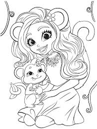 Coloring Pages Enchantimals Magical Girls And Their Pets