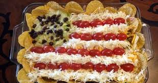 Fourth Of July Layer Dip Flag Appetizers Pinterest Food Flag Food Fourth Of July Food