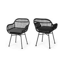 Christopher knight home rodney indoor woven faux rattan chairs with cushions, light brown and beige finish description: Christopher Knight Home Rodney Indoor Woven Faux Rattan Chairs With Cushions Set Of 2 Dark Gray Finish Buy Online At Best Price In Uae Amazon Ae