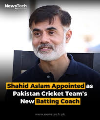 The Pakistan Cricket Board (PCB) has confirmed the appointment of Shahid  Aslam as the new batting coach for the national cricket team. This decision  comes after the team's batting struggles during the