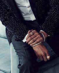 Cable link chain bracelet in grey titanium with 18k rose gold, 10mm. David Yurman On Twitter Sending Off 2019 In Style Chadwickboseman Incorporated A Full Dy Rose Gold Look To Diddy S 50th Birthday Bash As He Wore A Variety Of Davidyurmanmen S Bracelets
