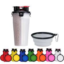 2 In 1 250ml Dogs Cats Feeding Feeder 350ml Dog Drinking Water Bottle Outdoor Travel Dual Purpose Food Storage Brings Two Bowls Online Dog Store Silicone Pet Bowl Dog Food