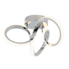 Artika Swirl 13 In Chrome Led Flush Mount Fm Swr C The Home Depot In 2020 Led Flush Mount Ceiling Fan With Light Flush Mount Chandelier