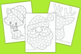 Tell your kid to help santa a bit by adding some holiday cheer to the coloring page. 15 Free Christmas Dot Marker Printables No Prep Activity For Kids The Artisan Life