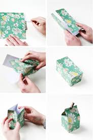 How to make a strong box from paper. How To Make A Diy Milk Carton Gift Box Gathering Beauty Diy Gift Box Homemade Gift Boxes Mini Milk