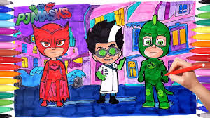 Pj masks is a series about children who are normal kids during the day, and at night become superheroes with nocturnal here you will find a large selection of coloring pages of pj masks characters series: Pj Masks Coloring Book Drawing And Coloring Pj Masks For Kids Pj Masks Coloring Pages Youtube
