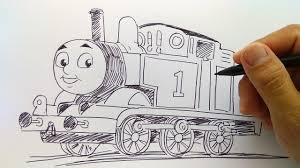 Gambar mewarnai kereta api untuk anak paud dan tk. Cara Menggambar Thomas Youtube