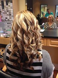 Blonde Hair With Highlights And Lowlights Darker Underneath And Curls Styled Into A Formal Touch Blonde Hair With Highlights Light Curls Hair Highlights