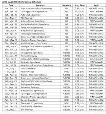 5 at darlington raceway and ends with the nascar cup series championship race on nov. Nascar Announces 2020 Start Times And Networks