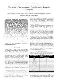 Although the number of cases reported about baby dumping decreased from 102 cases in 2008 to 79 in 2009, the number of. Pdf The Voice Of Youngsters On Baby Dumping Issues In Malaysia