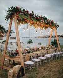 The Wedding Bliss On Instagram What A Beautiful Setup Planning And Decor Aired Outdoor Wedding Decorations Beach Wedding Decorations Wedding Decor Elegant