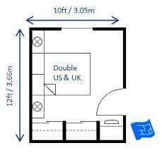 The right bedroom window can make all the difference. Here S A Small Bedroom Design For A Double Bed 10 X 12ft The Bed And Side Tables Could Turned Through 90 Guest Bedroom Design Bedroom Size Bedroom Dimensions