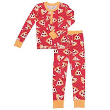 munki munki kids 2 piece pajama set pizza size 3 amazon