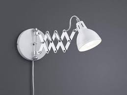 Eine steckdose dient als elektrischer steckverbinder zwischen leitungen. Trio Led Wandleuchte Mit Kabel Schalter Fur Steckdose Scherengelenk Lesearm Vintage Retro Industrial Nachttischlampe Online Kaufen Otto