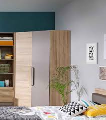 Schlafzimmer eckschrank kleiderschrank mit spiegel 136cm weiss. Eckschrank Kleiderschrank Schrank Schlafzimmer Bianco Eiche Basalt 103cm Kleiderschranke Kinder Jugendzimmer Feldmann Wohnen Gmbh Online Shop