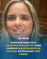 La solicitud plantea que sea candidata a la Intendencia de Artigas por el  sector Agrupación Artigas Adelante bajo el lema Partido Nacional en las  elecciones departamentales de mayo https://elpais.uy/uw2yitz9