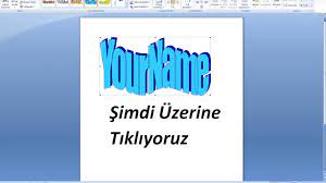 Microsoft Word 3boyutlu Yazi Yazma Youtube