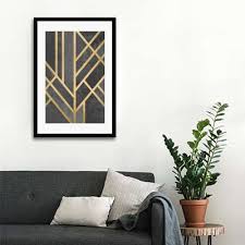Tips dekorasi bajet rumah bujang. Art Deco Grey Lukisan Dinding Unik Online Hiasan Rumah Arti