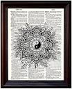 Amazon.com: Yin Yang Flower - Dictionary Art Print Printed On ...