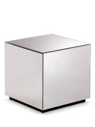 This little cutie will add that artistic element to any space with it's geometric stripes. Mirror Cube Side Table Brickell Collection Modern Furniture