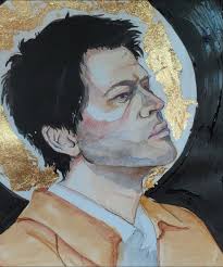 Maybe you would like to learn more about one of these? Castiel Watercolor Painting With Gold Leaf Supernatural