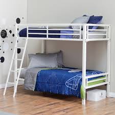 Duro Hanley Twin Over Twin Bunk Bed White Www Hayneedle Com White Bunk Beds Twin Bunk Beds Bunk Beds