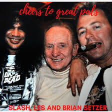 Cheers to great pals! Slash Brian Setzer #lespaul #slash #briansetzer #TGIF  #greatpals