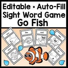 You could also add vocabulary words, foreign language words, names, word families and more. Editable Go Fish Worksheets Teaching Resources Tpt