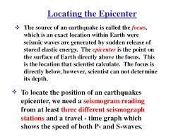Consider the triangle with its three side lengths labeled (lengths found in the second problem ). Earthquake Epicenter