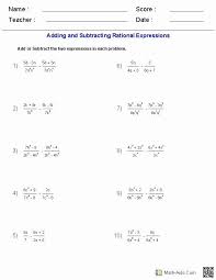 Multiplying Rational Expressions Worksheet Elegant Adding And Subtracting In 2020 Rational Expressions Simplifying Rational Expressions Simplifying Radical Expressions
