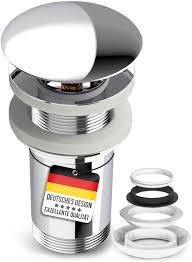 Pop Up Ablaufgarnitur Waschbecken Mit überlauf - Universal Abfluss  Waschbecken von Messing Verchromt Inkl 3 Dichtungen Für Ablaufventil  Waschtisch Ablaufgarnitur : Amazon.de: Baumarkt