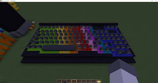 Education edition, a keyboard and mouse. So As A Follow Up To My Last Post I Have Decided To Make A Replica Of My New Keyboard In Minecraft The Colors Next To The Gray Wool Is Lights From