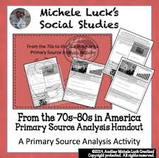 70s And 80s In America Primary Source Analysis Activity Reagan Reaganomics Station Activities Reaganomics Primary Sources