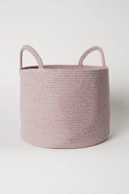 Cotton Storage Basket Light Pink Marl Home All H M Gb Storage Baskets Pink Basket H M