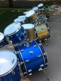 Drum Line Some Of My Vintage Kits Outside For A Glamorous Photo Shoot