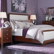Small Spaces Upholstered Bed In A Harvest Brown Finish At D Noblin Furniture Small Spaces Bedroom Arrangement Purple Bedroom Decor Small Bedroom Arrangement