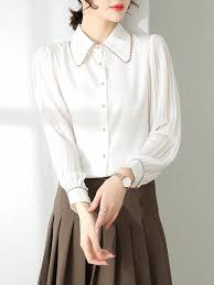 Lengan ini biasanya dipasang pada desain baju wanita tanpa kerut di bagian kerung lengannya. Kemeja Wanita Desain 2021 Baru Musim Semi Longgar Kemeja Sifon Mode Atas Asing Kemeja Lengan Panjang Ruffles Sifon Kasual Atasan Wanita