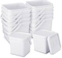Amazon.com: Suzile 10 Pcs 2.2 Gallon Square Bucket with Lid ...