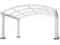 ROOF 1 - Arched Roof 1 - 8 x 6 m (26 x 20 ft) on fixed legs ...