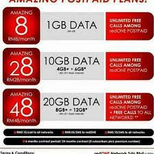 Internet 8gb high speed + 12gb basic speed unlimited free call same network. Redone Gombak Home Facebook