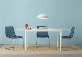 tobias eetkamerstoel blauw verchroomd ikea meubel ideeen ikea eetkamerstoelen