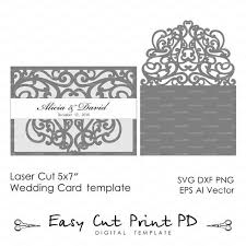 Flourish Scroll Wedding Invitation Swirls Pattern Card 5x7 Template Svg Dxf Ai Eps Lasercut Instant Downlo Card Patterns Cards Scroll Wedding Invitations
