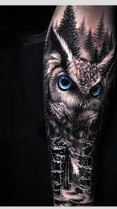 Coruja de olhos Azuis - Tattoo | Tatuagens