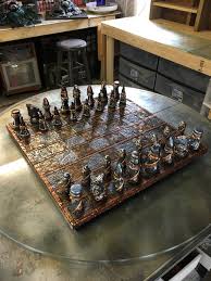 Simple Steampunk Chess Set In 2020 Chess Set Chess Board Chess