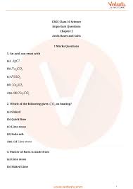 Grade 10 science questions and answers pdf. Important Questions For Cbse Class 10 Science Chapter 2 Acids Bases And Salts